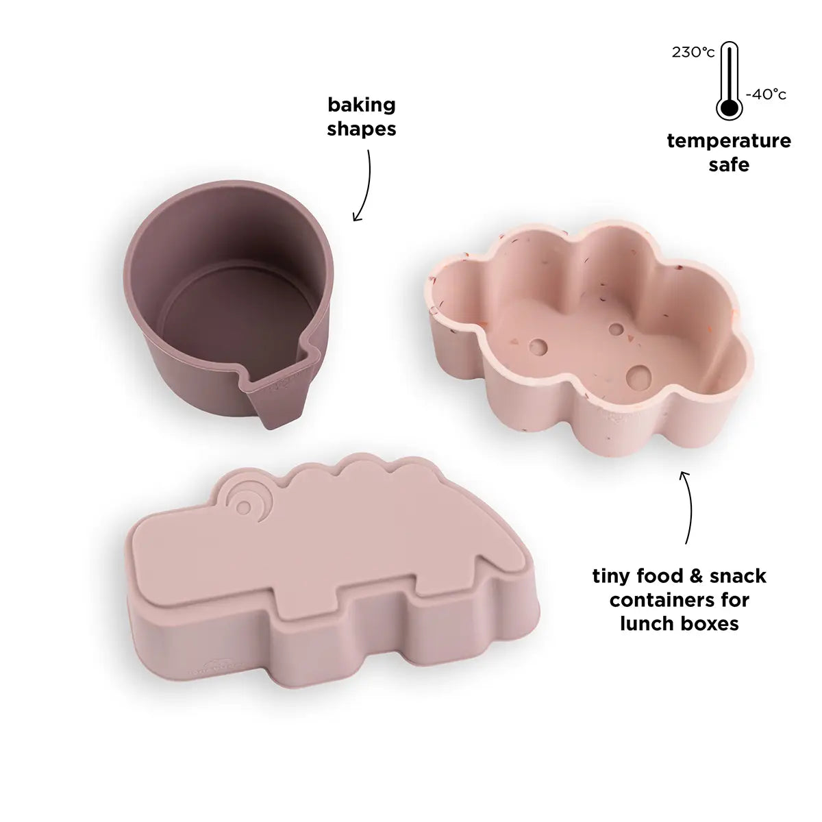 Moules en silicone 3 pièces - Nuages heureux - Poudre