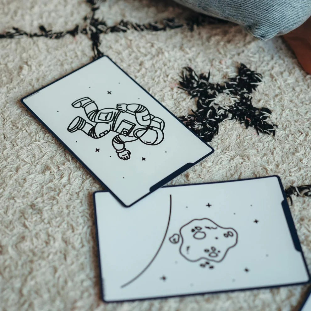 Refill KIDYDRAW-MINI Cartes supplémentaires thèmes "Galaxie et Dinosaures"