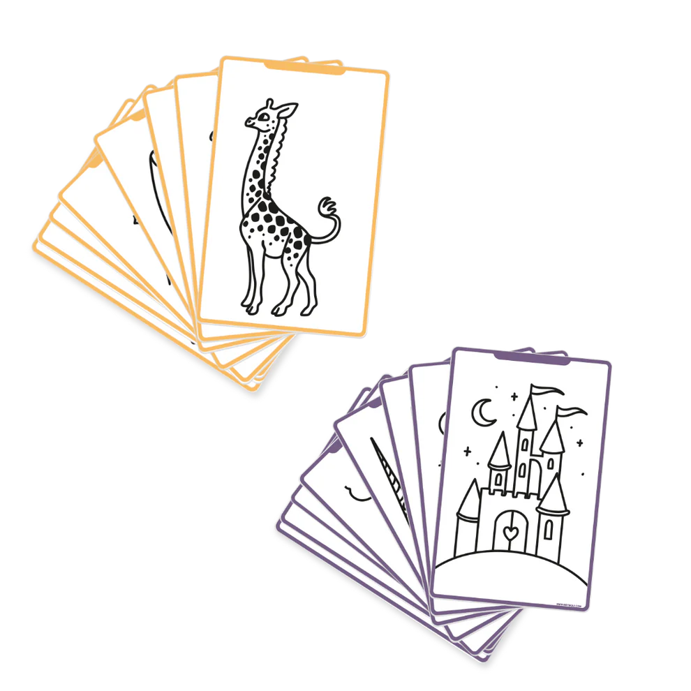 Refill KIDYDRAW-MINI Cartes supplémentaires thèmes - "Il était une fois et Animaux"