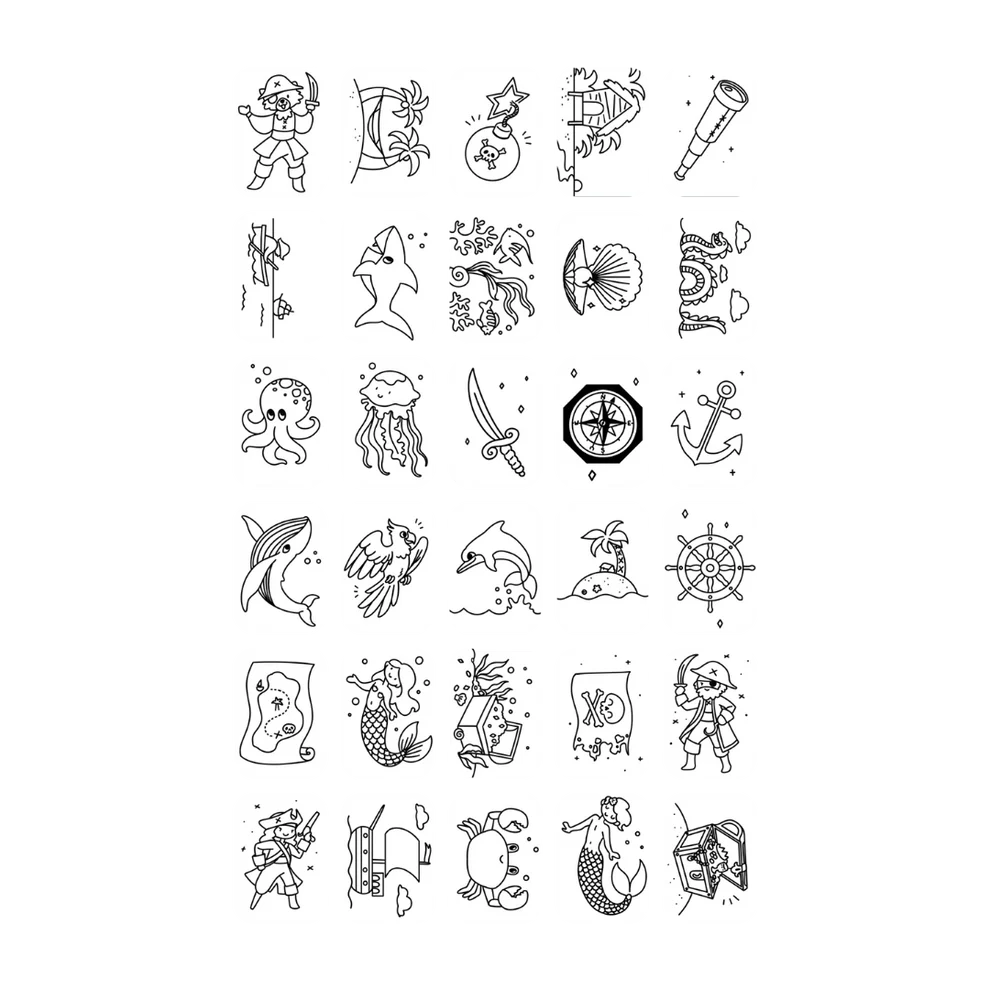 Refill KIDYDRAW-MINI Cartes supplémentaires thèmes "Animaux autour du monde et Océans & Pirates "