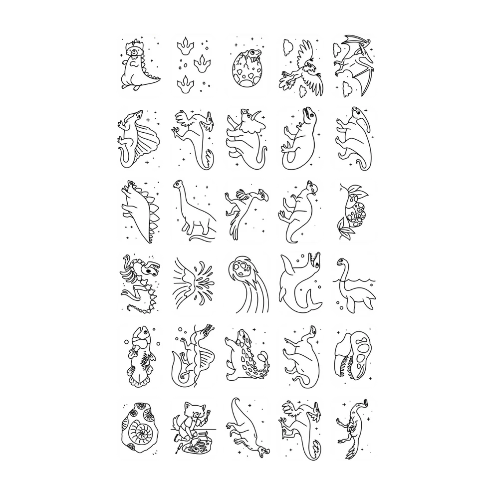 Refill KIDYDRAW-MINI Cartes supplémentaires thèmes "Galaxie et Dinosaures"