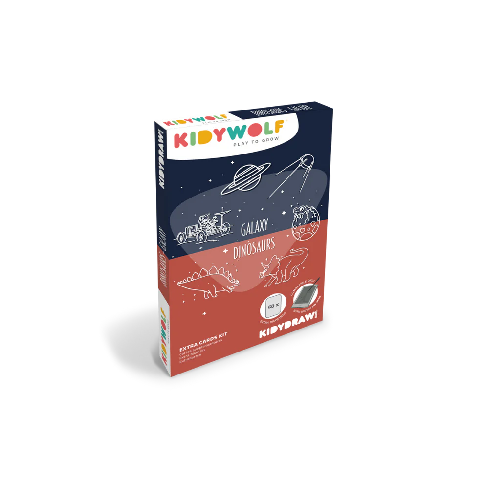 Refill KIDYDRAW-MINI Cartes supplémentaires thèmes "Galaxie et Dinosaures"