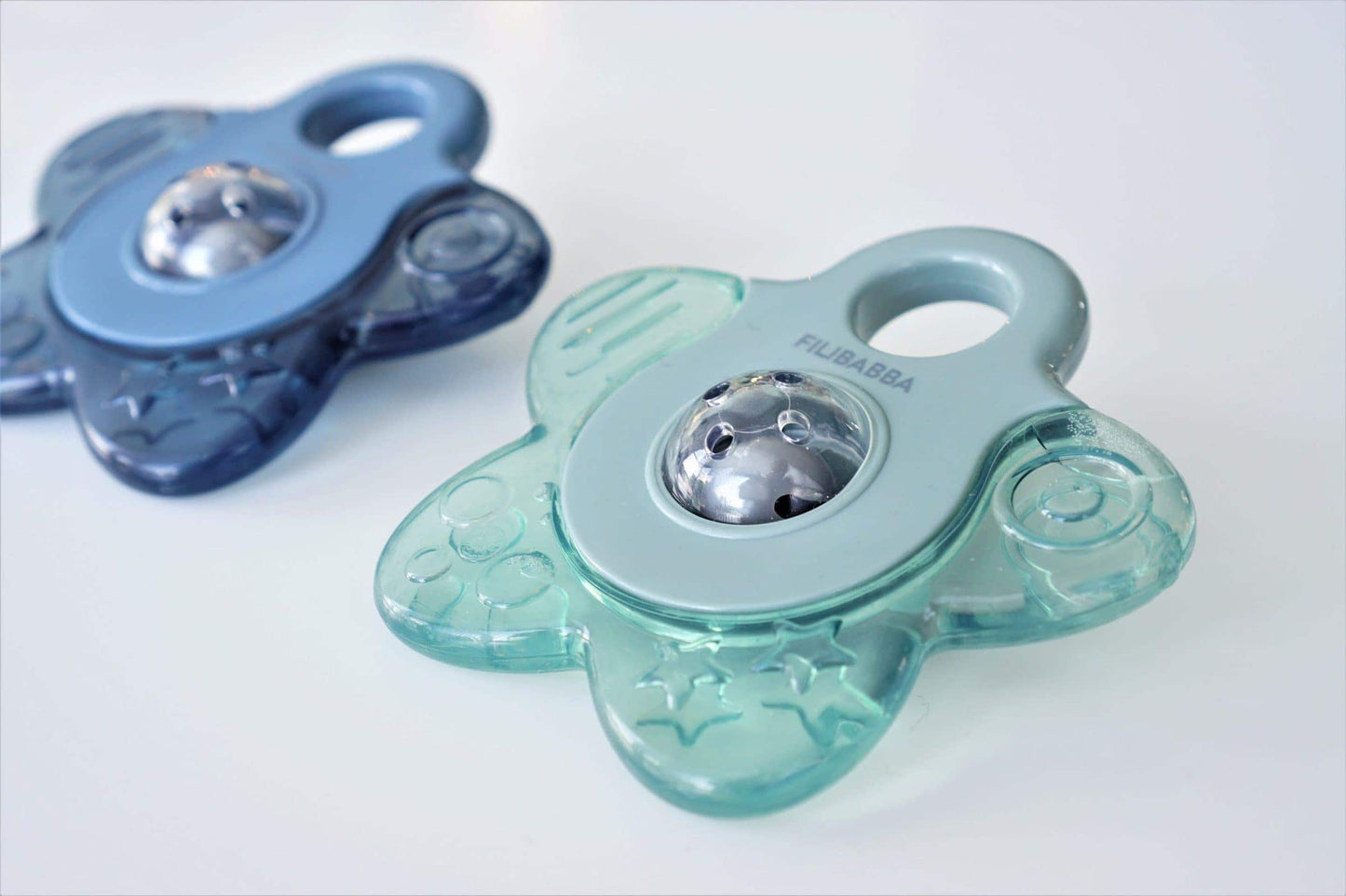 Anneau de dentition rafraîchissant étoile Pack x 2 – Bleu