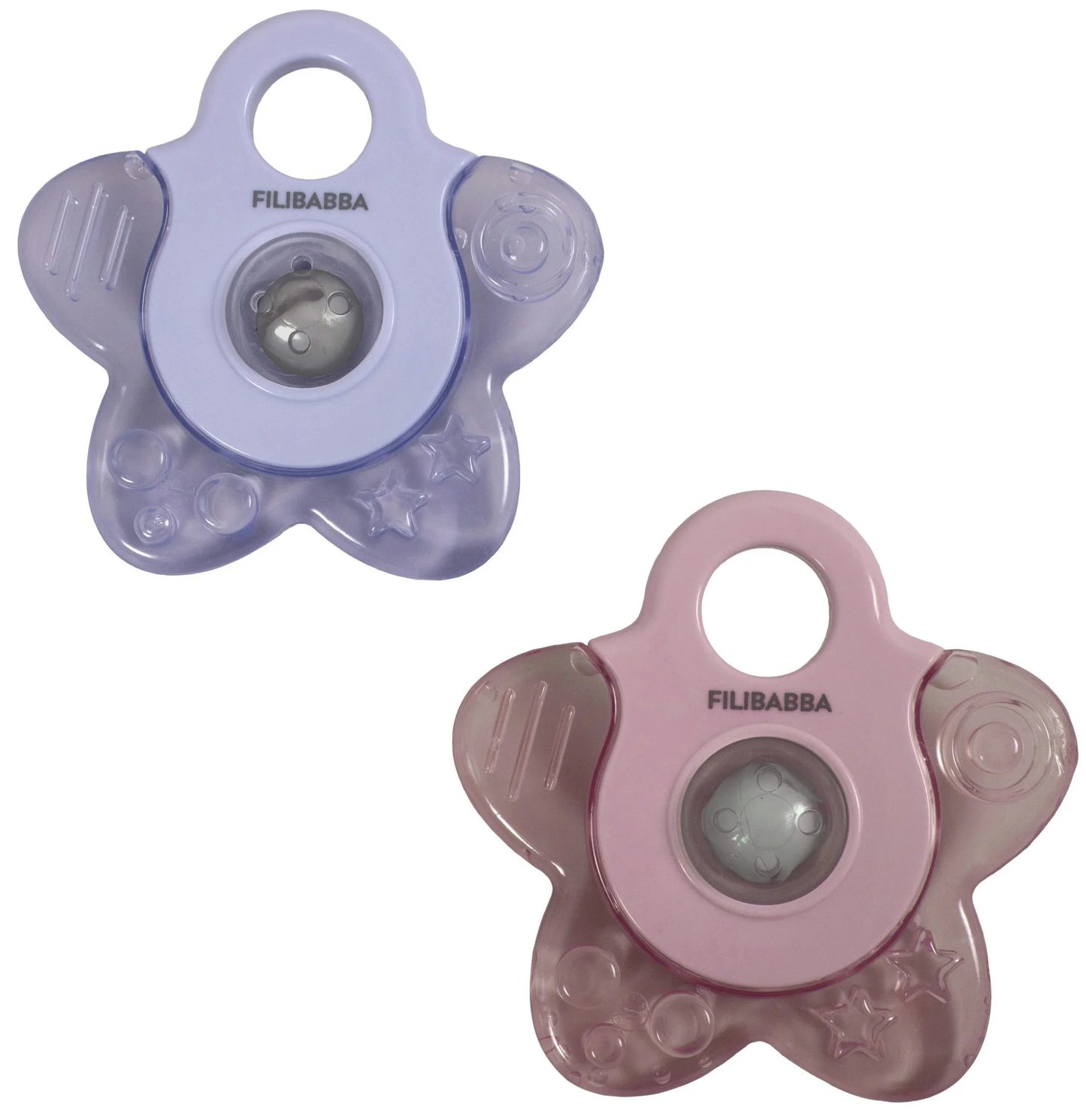 Anneau de dentition rafraîchissant étoile Pack x 2 – Rose