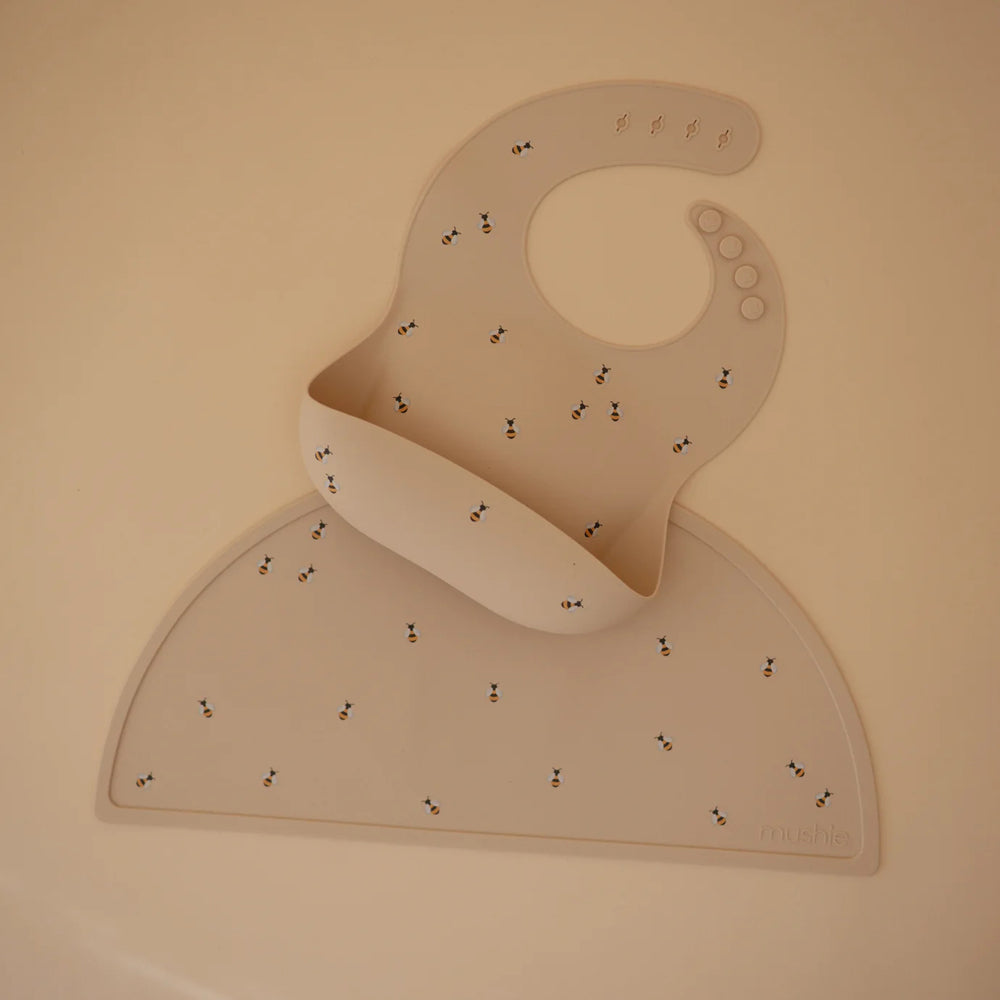 Bavoir bébé en silicone - Abeilles