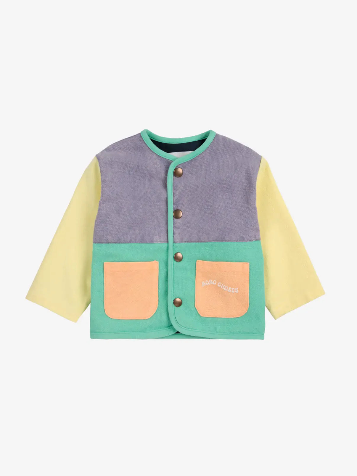 Veste tissée à blocs de couleurs