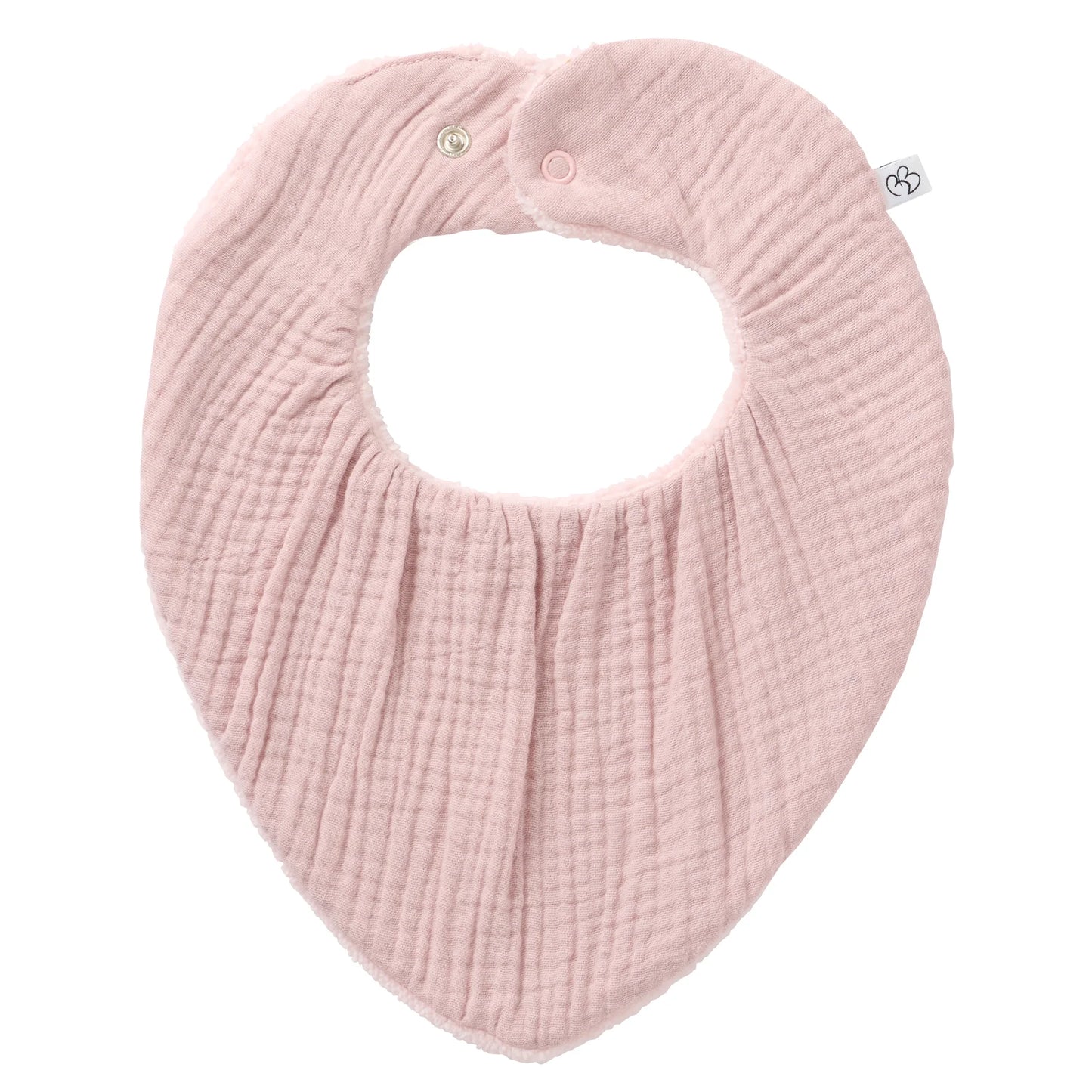 Bavoir-bandana réversible bambou / gaze de coton pétale