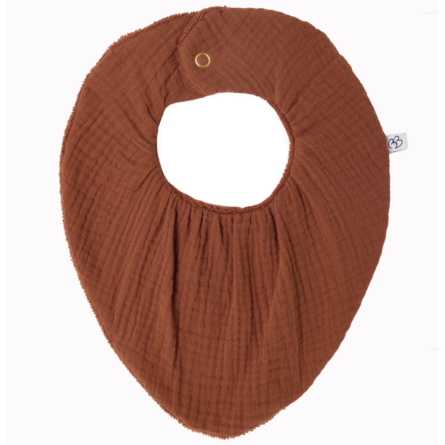 Bavoir-bandana bambou/ gaze - toffee