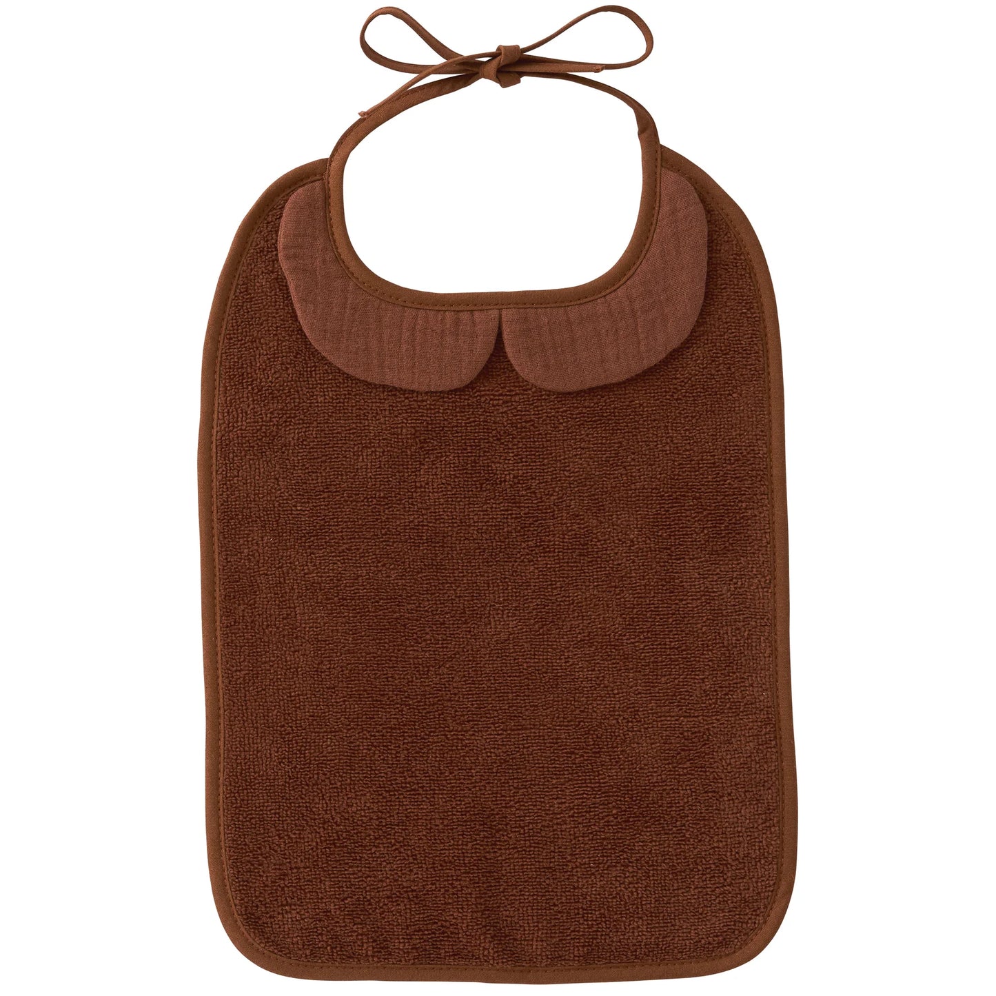Grand bavoir bambou et gaze de coton toffee