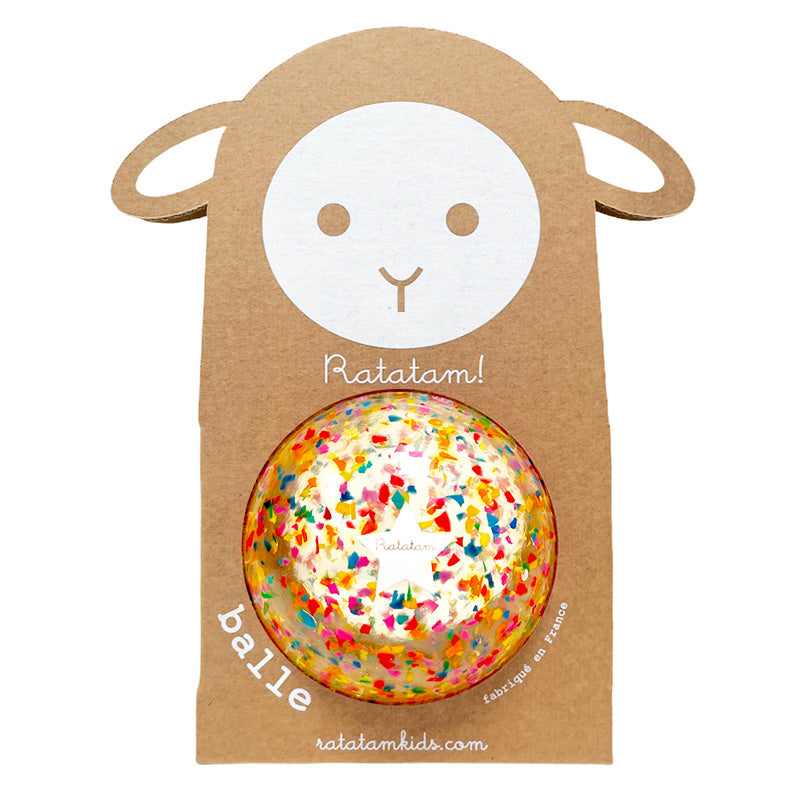 Balle de manipulation confetti multicolore - Mouton