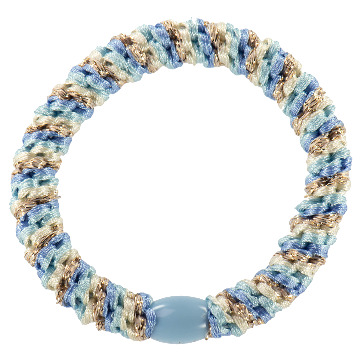 Élastiques à cheveux - MIX BLEU CLAIR ET OR PAILLETTES