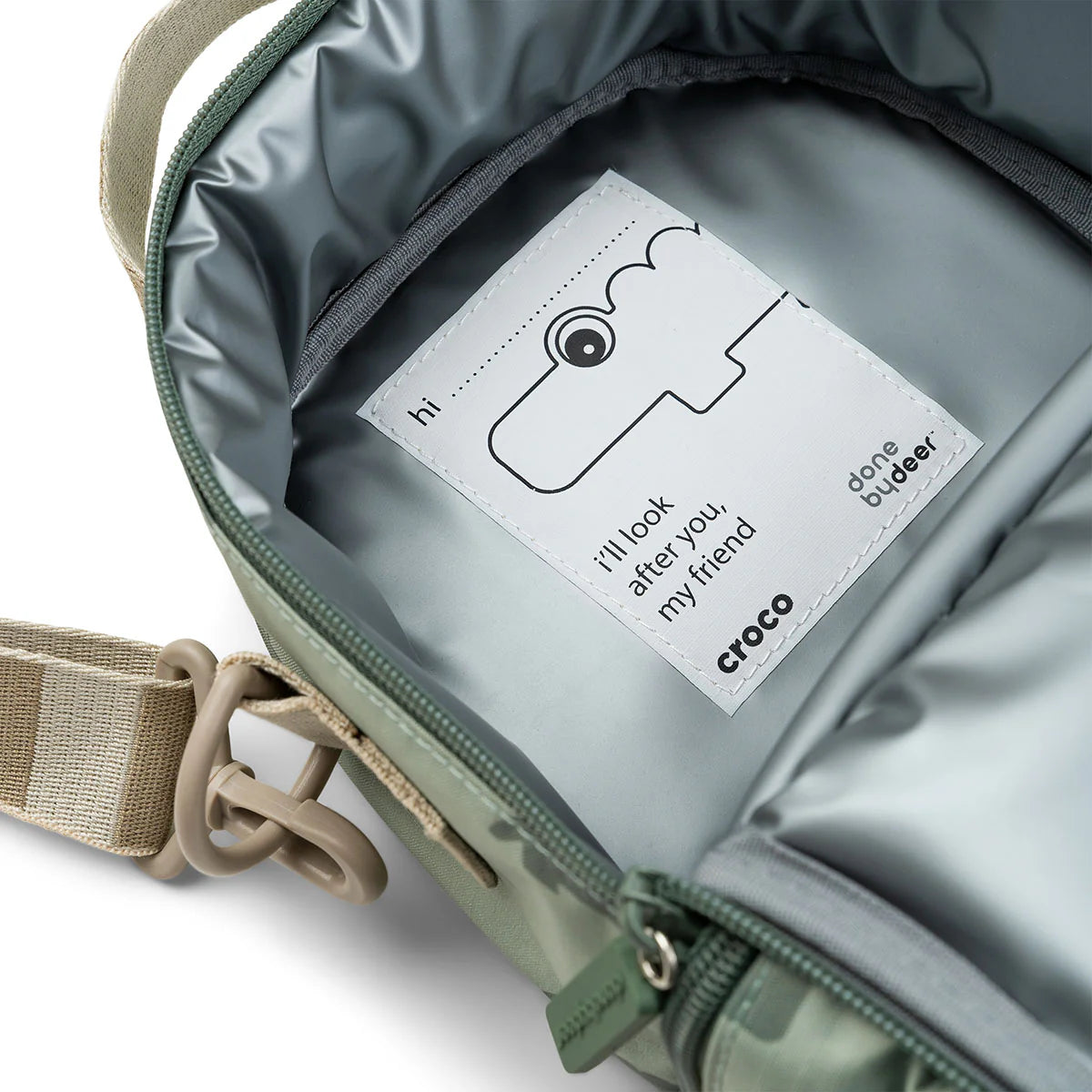 Sac à lunch isotherme pour enfant - Croco - Vert