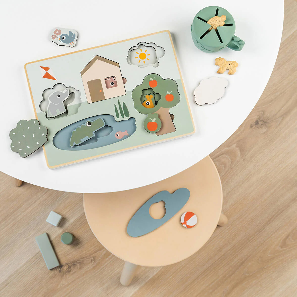 Puzzle à étages - Amis des cerfs - Multicolore