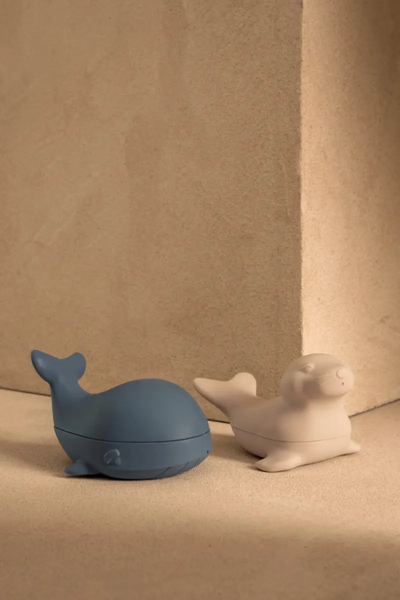 Duncan Classic Silicone Bath Toys - Whale blue / Sandy