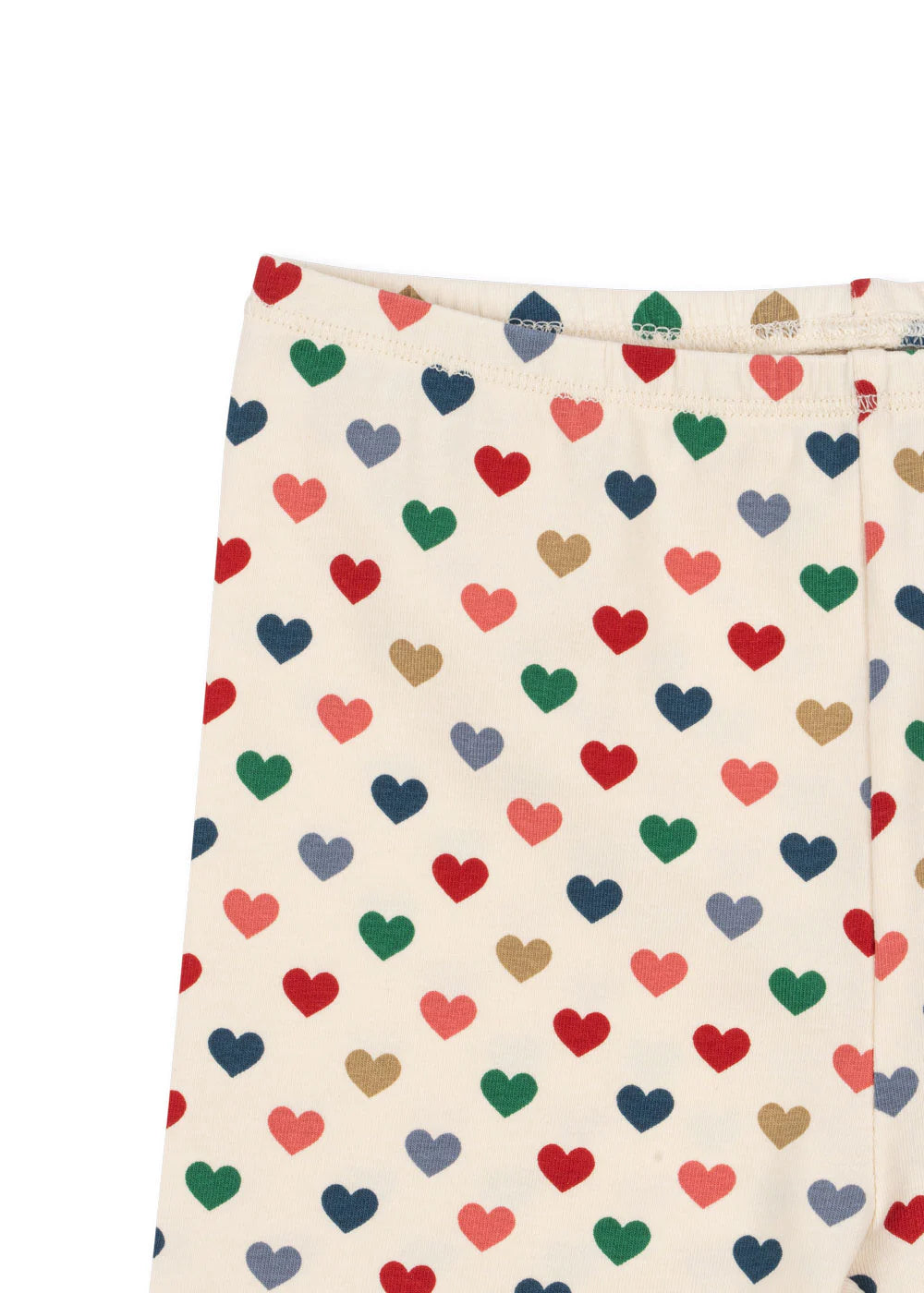 Legging court basic - coeur coloré
