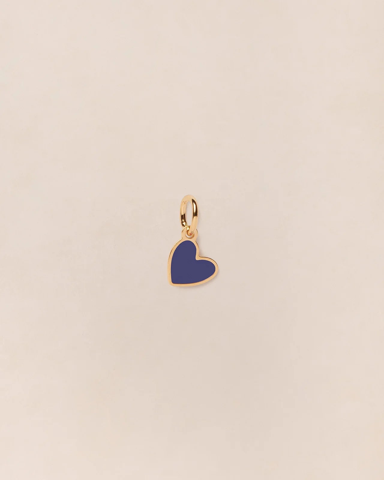 Le médaillon Cœur Manon émail bleu et or fin 24 carats - 7mm