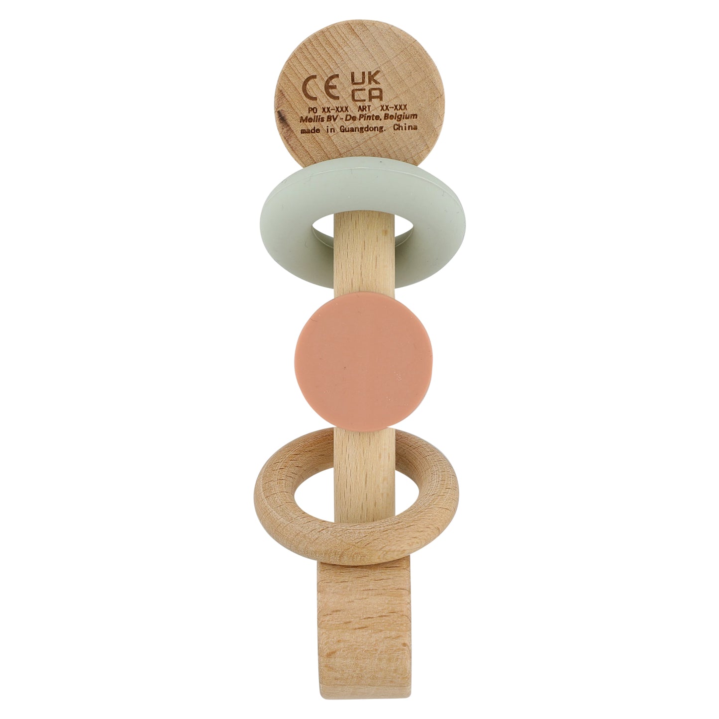Hochet en silicone et bois - Mrs. Chat