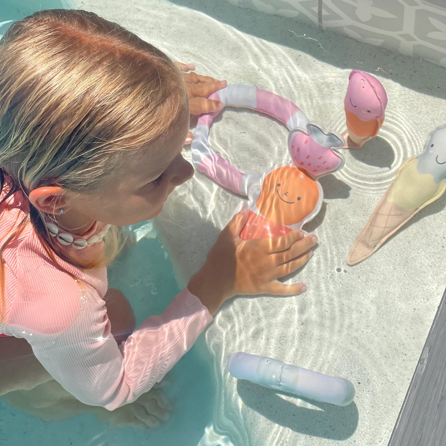 Lot de 6 jouets de bain en Néoprène - Barbe à papa