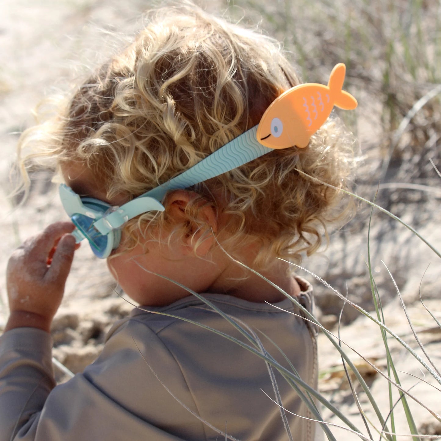Mini lunettes de natation - Finn le poisson bleu aqua