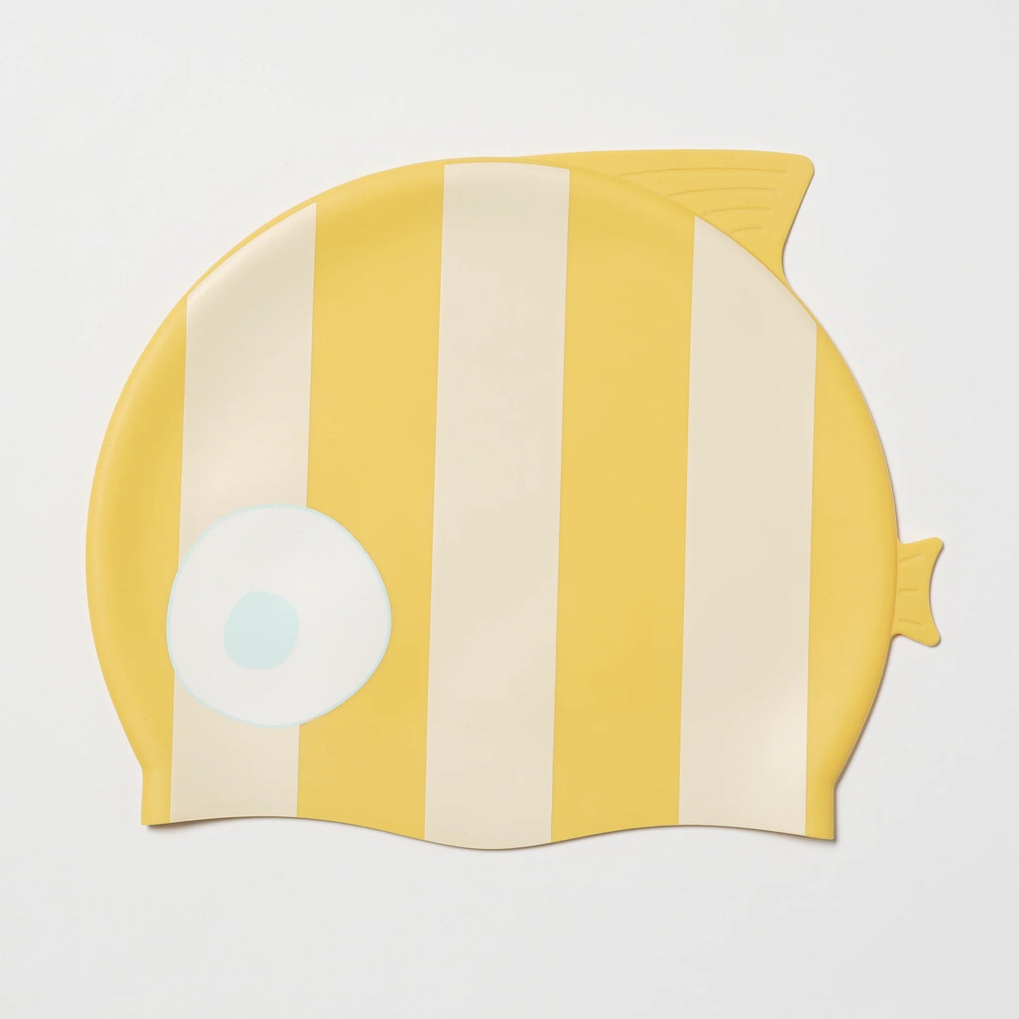Bonnet de bain - Finn le poisson à rayures moutarde