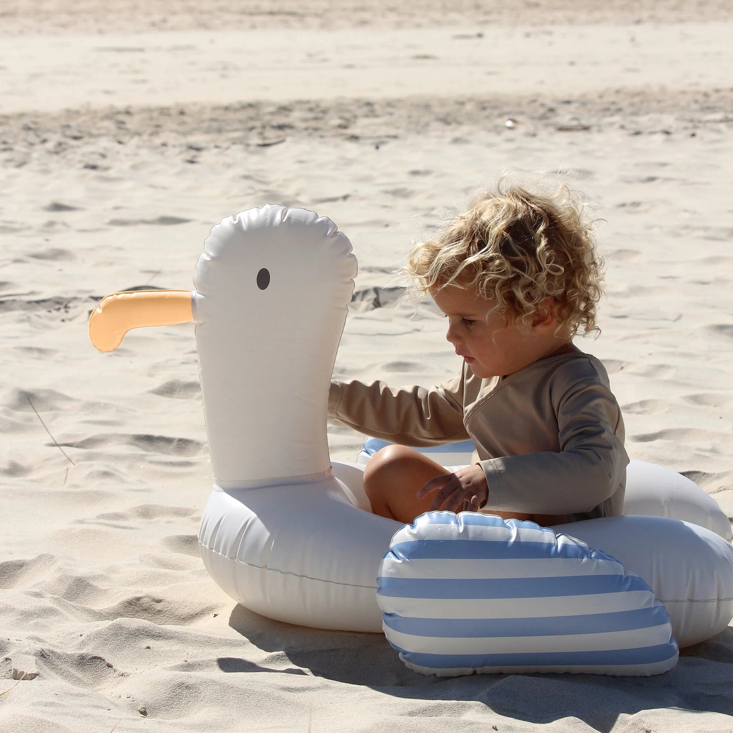 Bouée pour enfants - Sammy la mouette à rayures bleues
