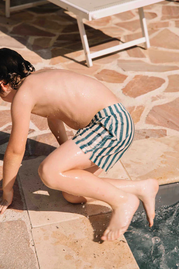 Short de Bain Chico Rayures - bleu grec