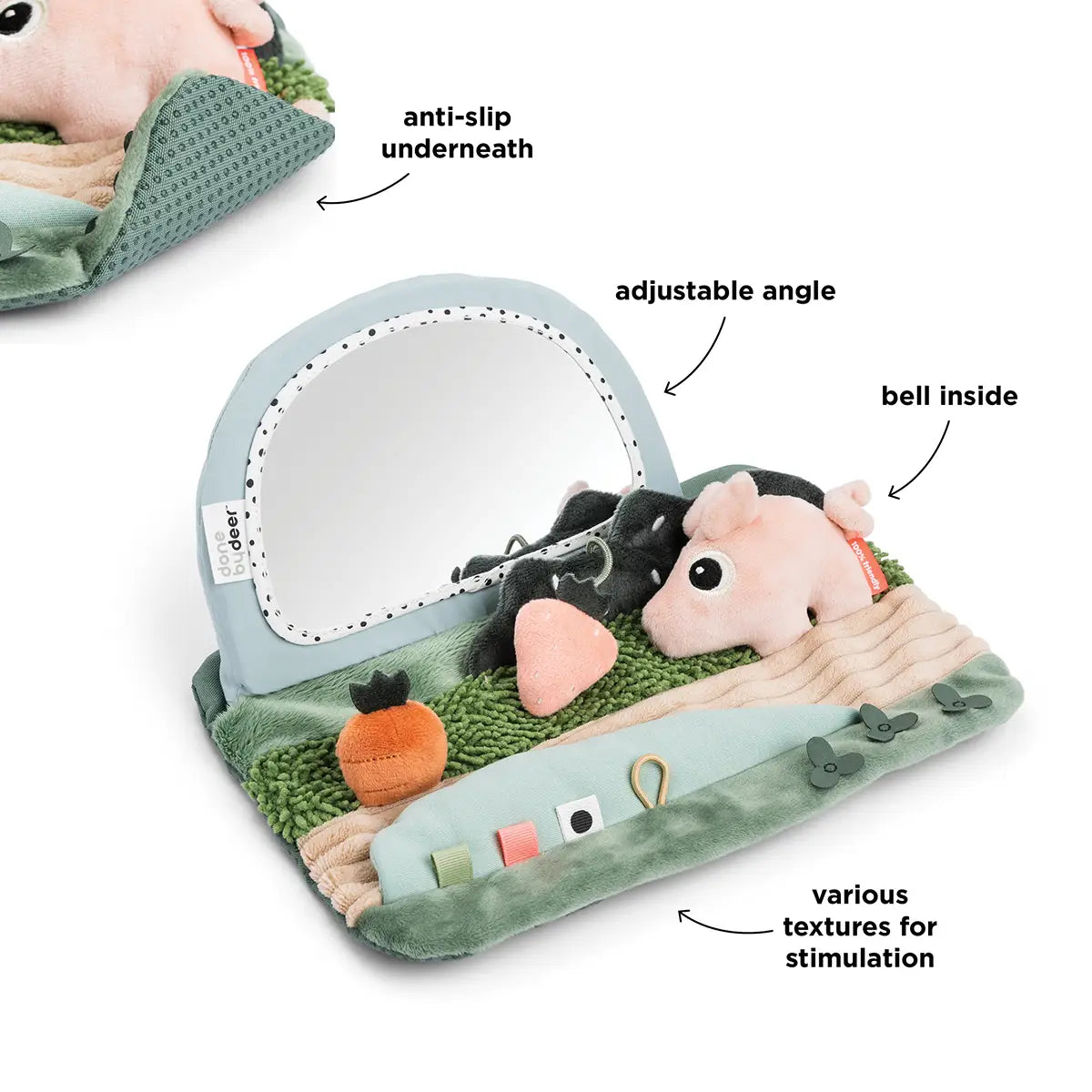 Miroir d'Èveil Tummy time - Tiny farm - Multicolore