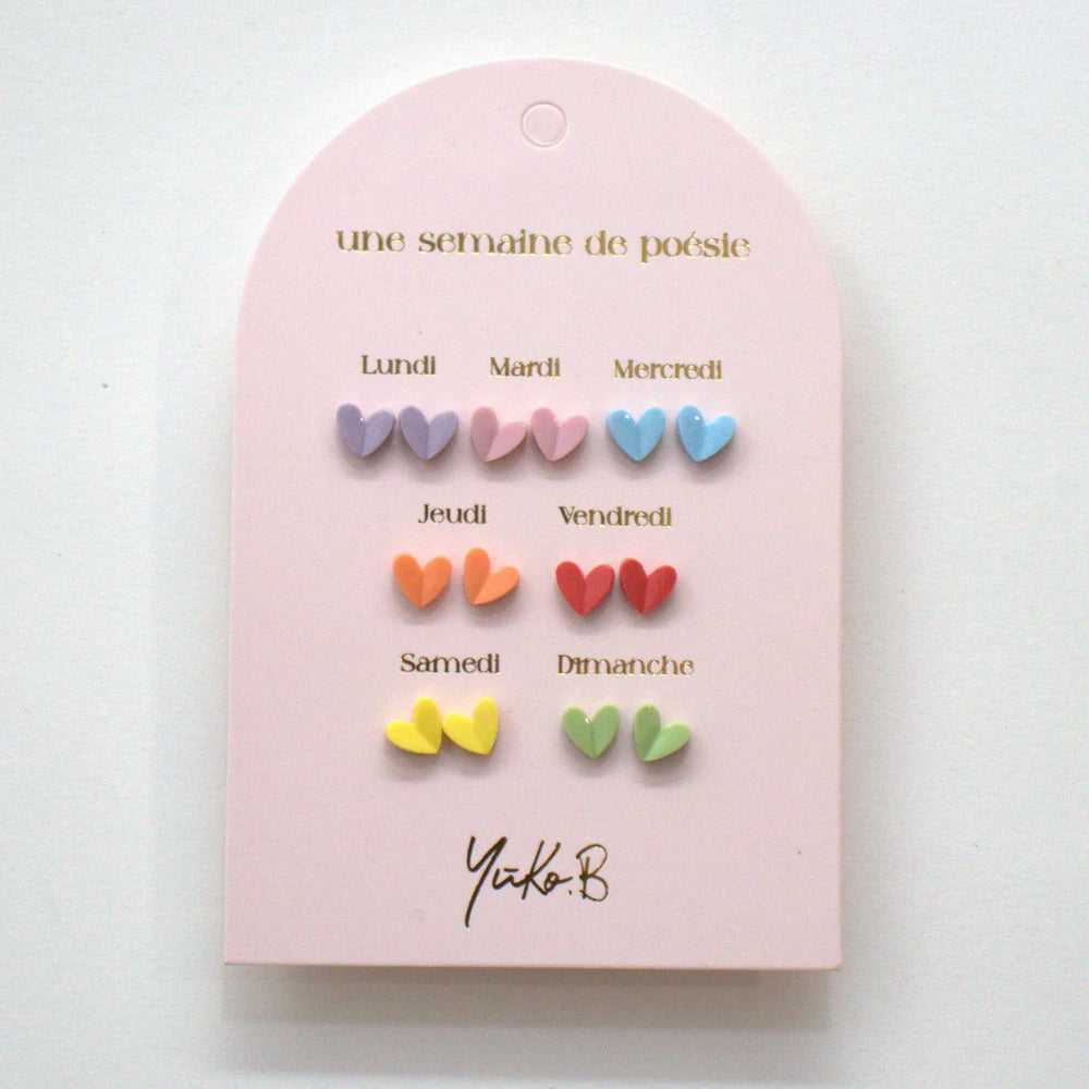 Boucles d’oreilles - Une semaine de poésie - Cœur 7P