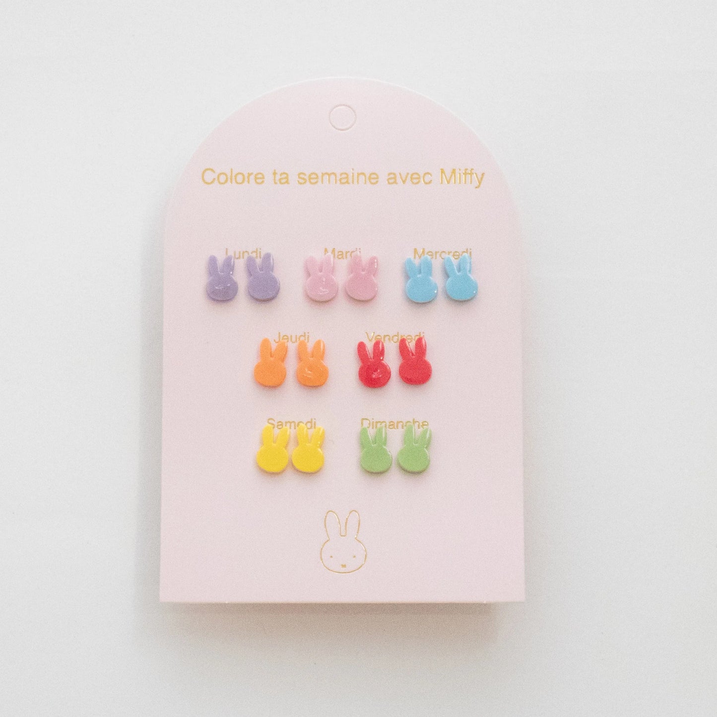 Ensemble de 7 paires de boucles d'oreilles Miffy sans Nickel