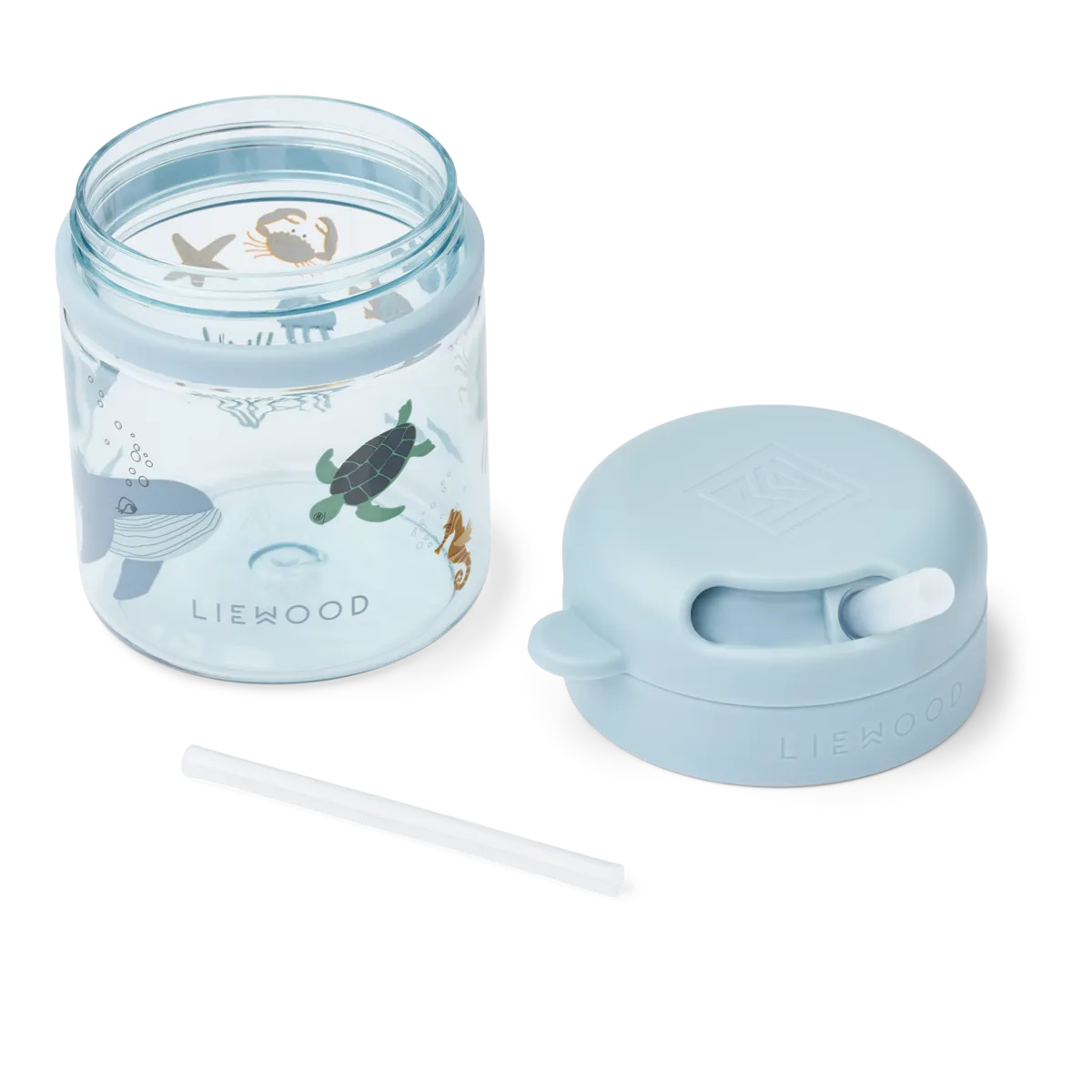 Gobelet avec paille en Tritan Pavia 280 ml - Créature marine / Sandy