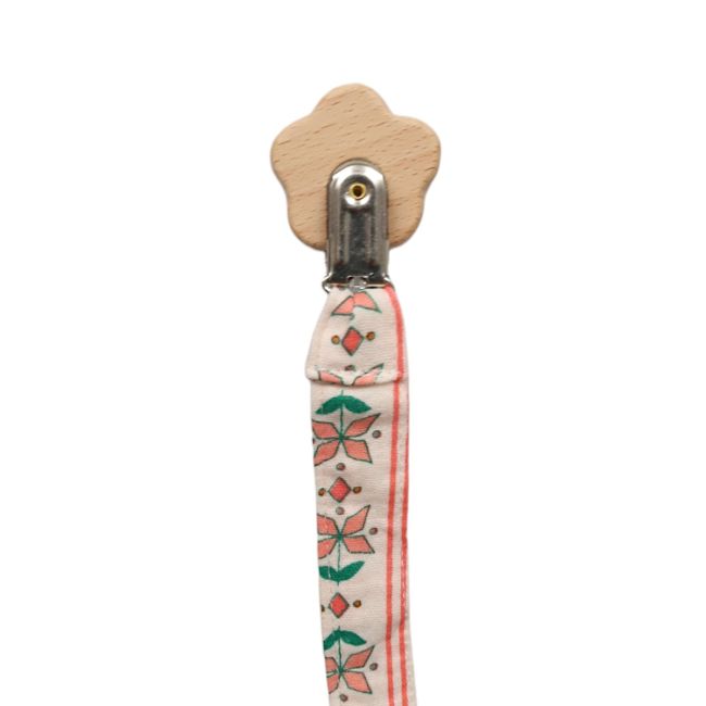 Attache tétine fleuri - Folk d'été