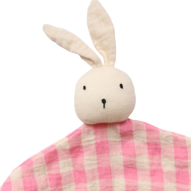 Doudou plat lapin rose - Chichi pompon