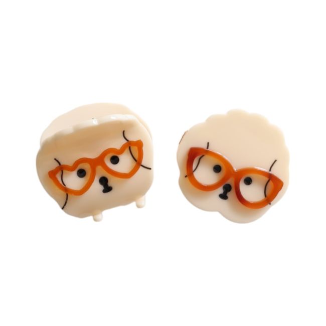 Lot de pince et barrette chien à lunettes