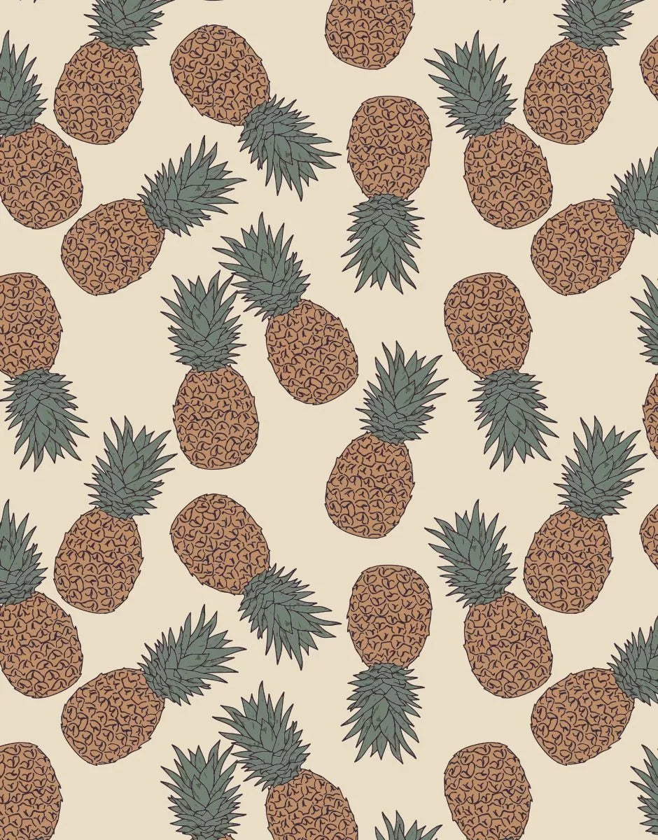 Poussette poupée à volants Ananas sur châssis crème