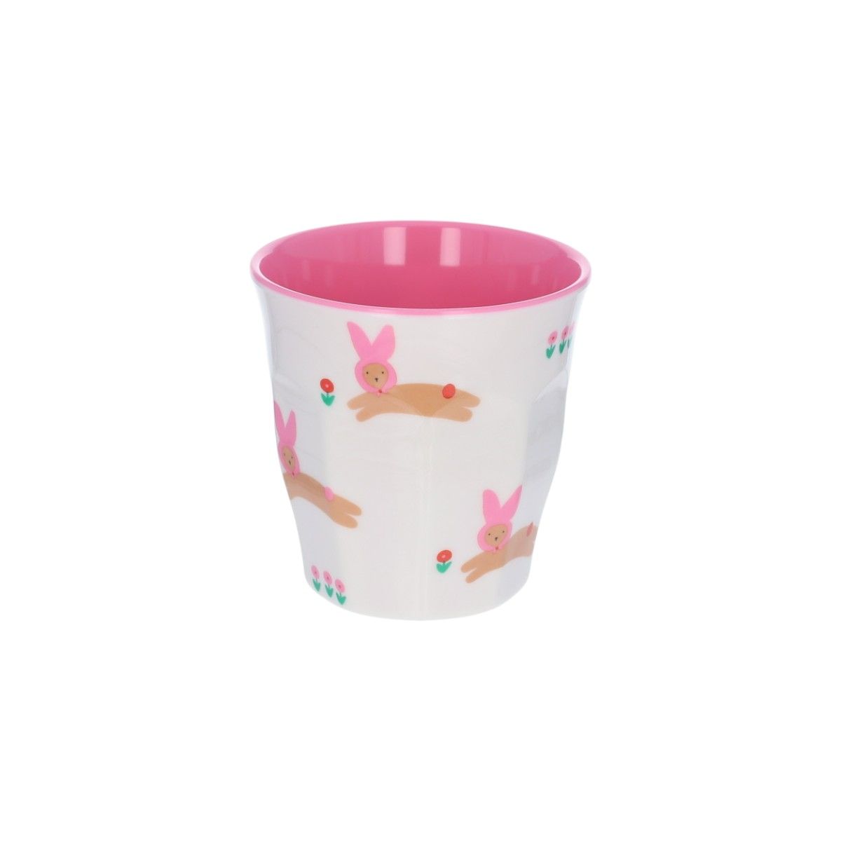 Petit verre en mélamine lapin rose - Chichi pompon