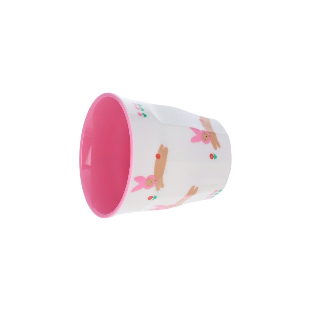 Petit verre en mélamine lapin rose - Chichi pompon