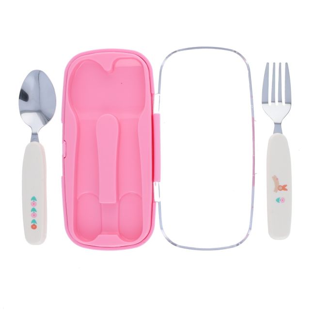 Set de couverts lapin rose - Chichi pompon