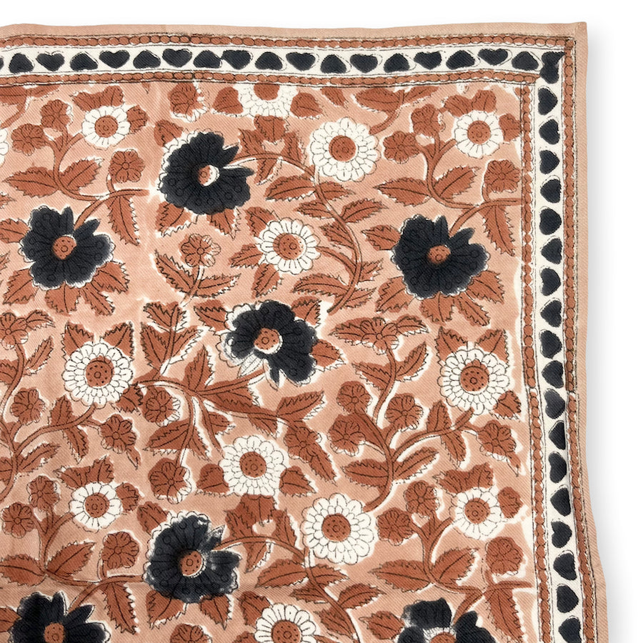 PETIT FOULARD MANIKA "CŒUR" PRALINE