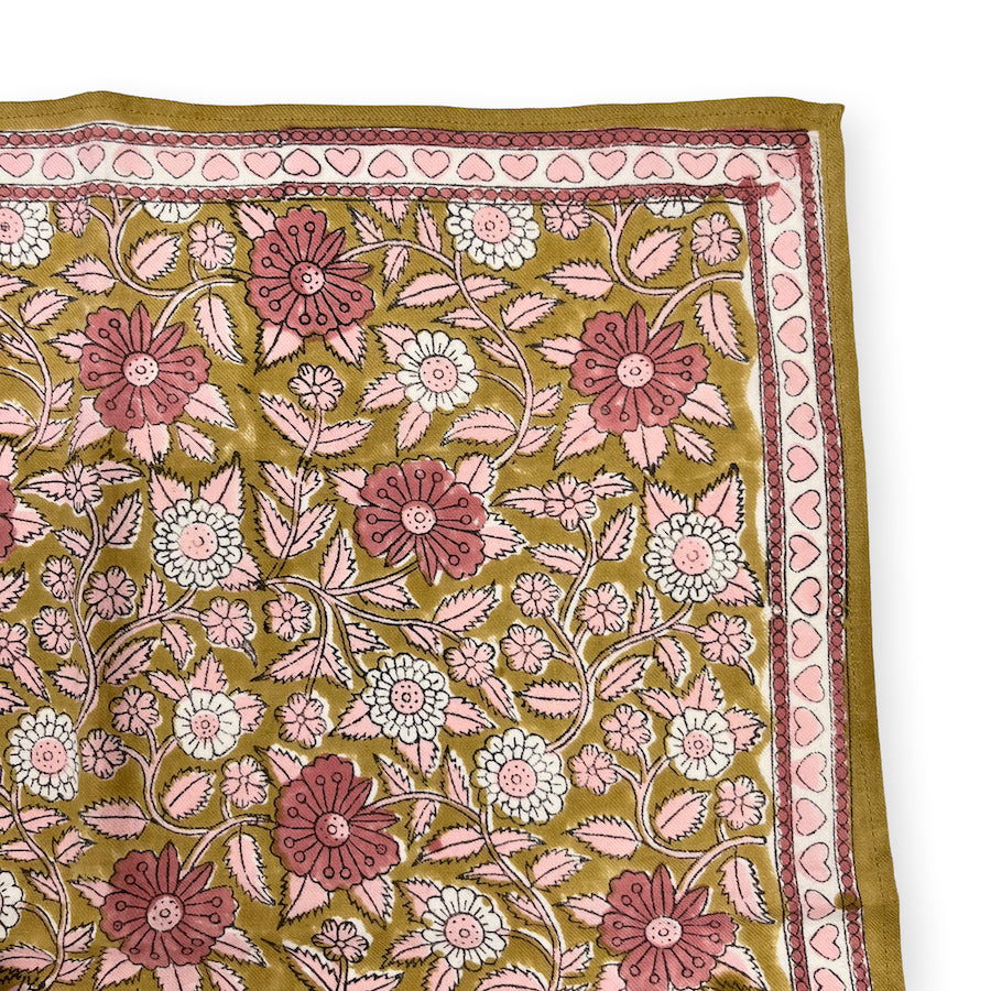 PETIT FOULARD MANIKA "CŒUR" CURRY
