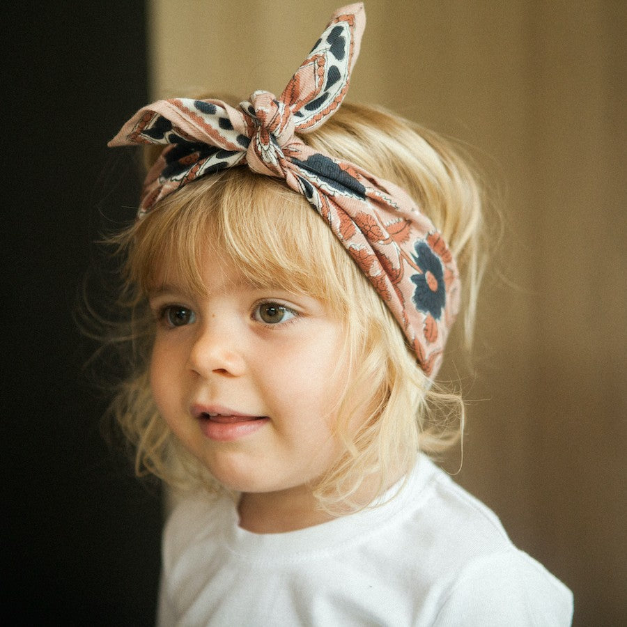 PETIT FOULARD MANIKA "CŒUR" PRALINE
