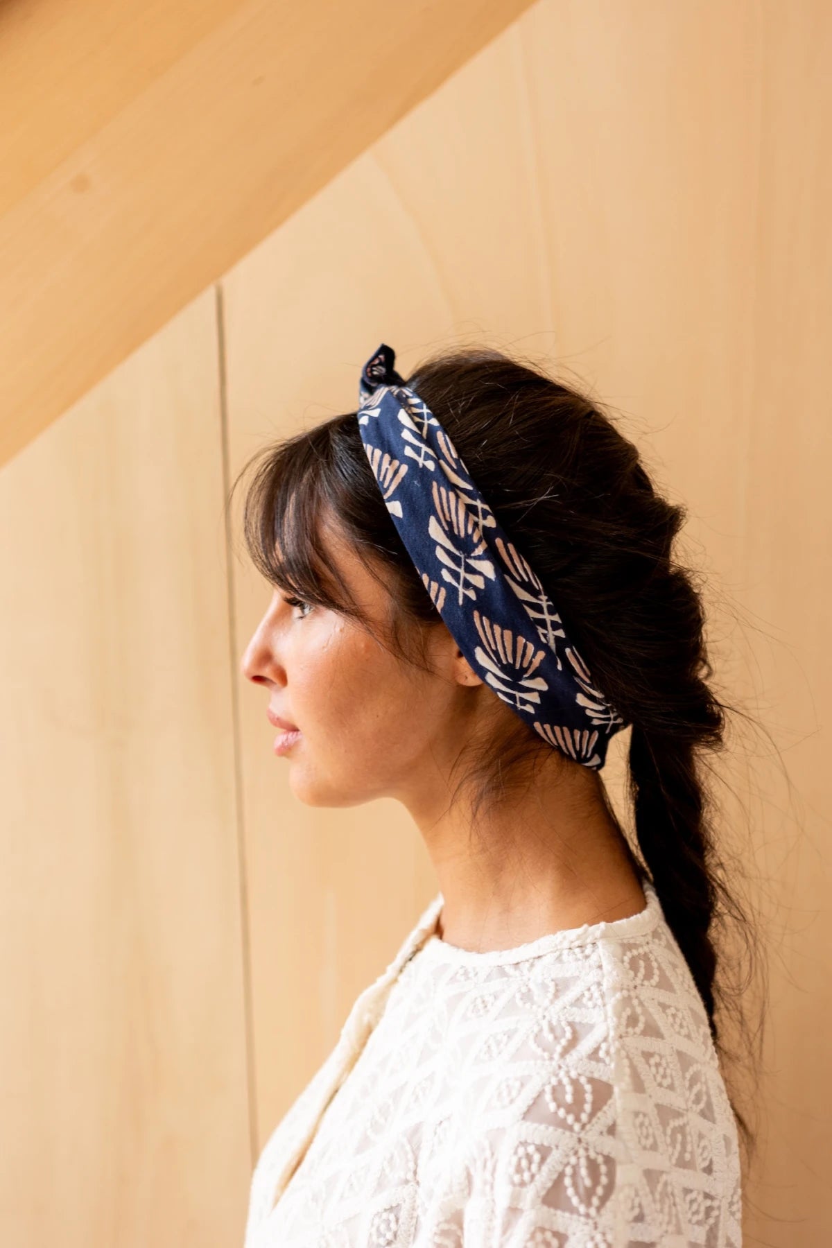 Small Foulard Manika "Tresse" Graphite