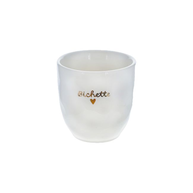 Tasse à café "Bichette" cœur doré