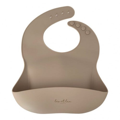 Bavoir en silicone, beige