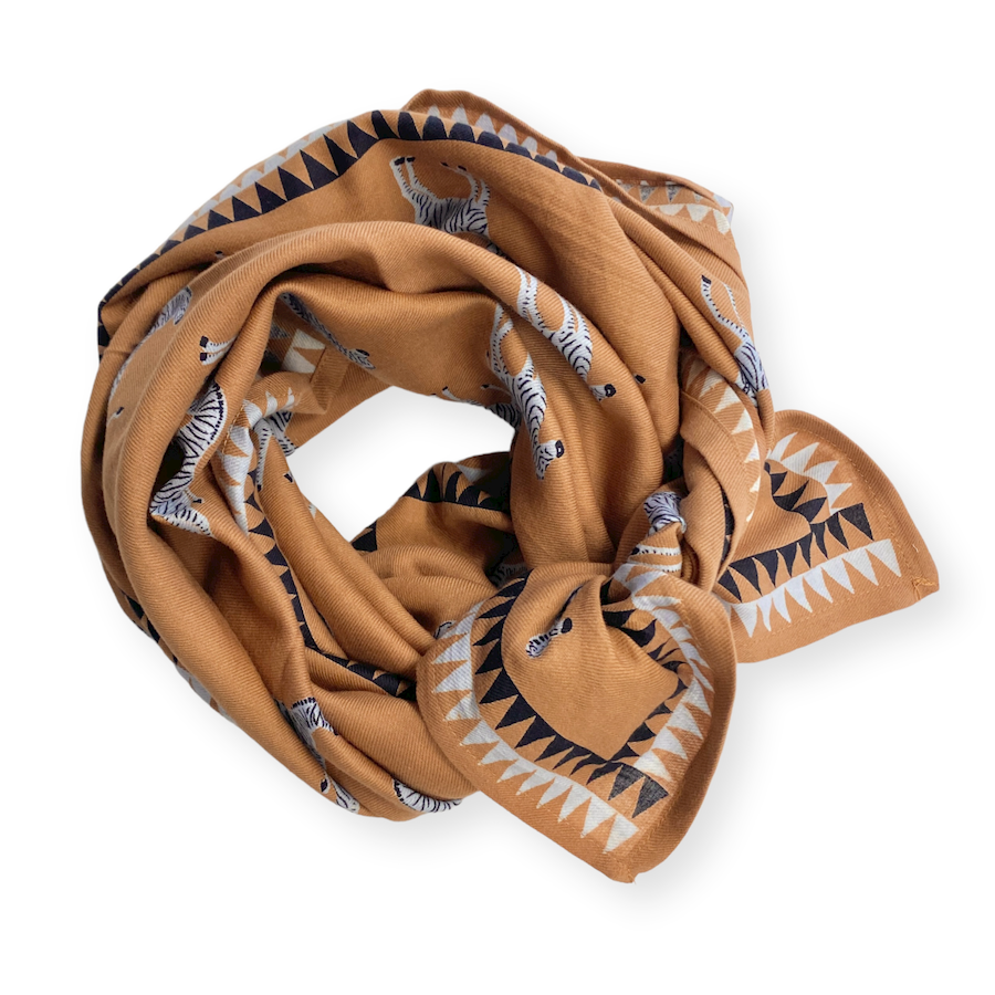 BIG FOULARD LATIKA ZEBRE café