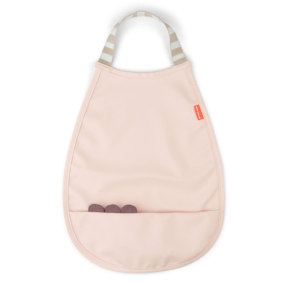 Bavoir élastique Croco - Rose poudré