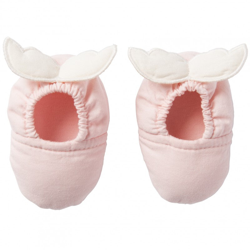 Chaussons avec ailes d'ange - blush / écru