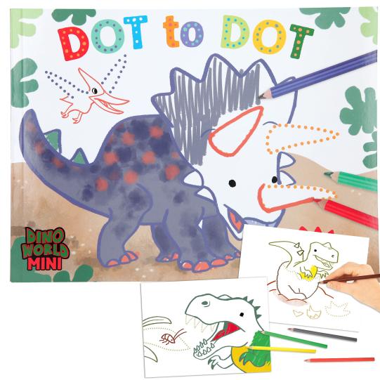 Album de coloriage point par point - MINI DINO