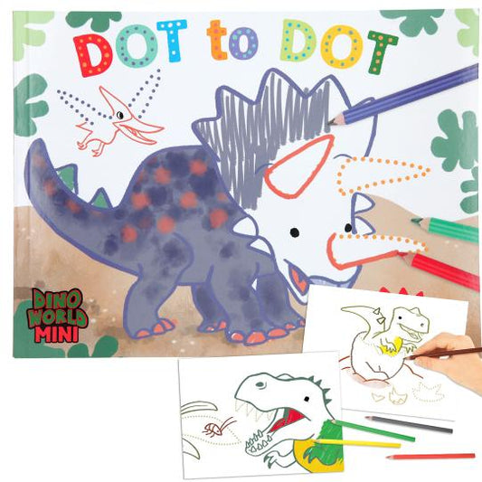Album de coloriage point par point - MINI DINO