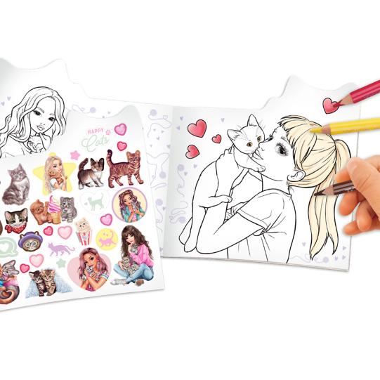 Livre de coloriage Kitty figuratif KITTY and DOGGY