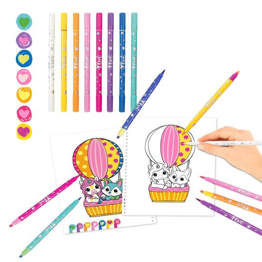 Album à colorier avec set crayons - Licorne
